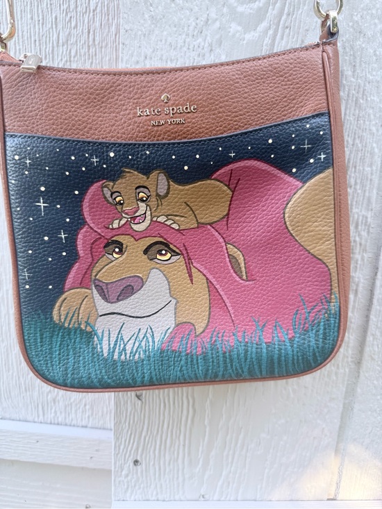 kate spade Handbags - kate spade Brown Crossbody Bag with Custom hand painted Lion King scene